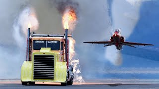 Craziest Drag Race Shockwave Jet Truck 375 MPH vs Aircraft [upl. by Hallsy]