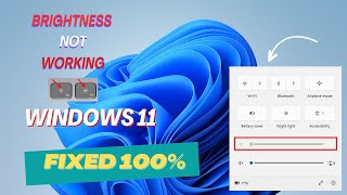 Brightness Not Working  Windows 11  FIXED 100  Dell  Lenovo  HP [upl. by Yeltnerb]