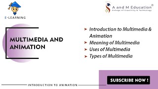 Meaning of Multimedia  Introduction to Multimedia and Animation  eLearning Video [upl. by Witha]