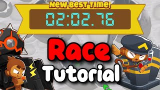 BTD6 Race Tutorial  guide  Crater Time [upl. by Odlauso]