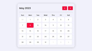 How To Make A Dynamic Calendar Using HTML CSS amp JavaScript [upl. by Faline]