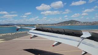 Takeoffs and Landings Landing in Gibraltar GIB Airport On British Airways Airbus A320 [upl. by Brietta]