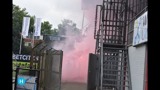 Sfeeractie supporters Helmond Sport bij laatste training [upl. by Daenis]