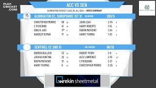 Albrighton CC Shropshire 1st XI v Sentinel CC 2nd XI [upl. by Karlyn137]