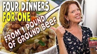 Four Easy Dinners For One From One Pound of Ground Beef [upl. by Phox]