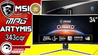 best 34inch ultrawide monitor  msi mpg artymis 343cqr unboxing [upl. by Anielram71]