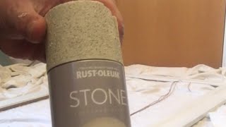 Rustoleum Stone  fireplace amp mirror restoration  first time DIYer [upl. by Noyr]