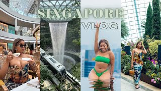 SINGAPORE TRAVEL VLOG 16hr flight  waterfalls exploring food amp more [upl. by Nottirb331]