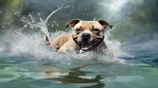 Les Staffordshire Bull Terriers et les sports aquatiques  une passion débordante [upl. by Aihsekram]