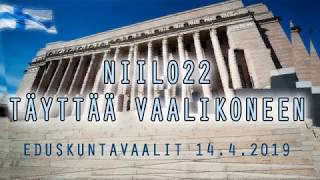 niilo22 täyttää vaalikoneen Eduskuntavaalit 2019 [upl. by Murray983]