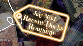 TAROT AND ORACLE DECK HAUL  Recent Deck Roundup  July 2024 [upl. by Beyer775]