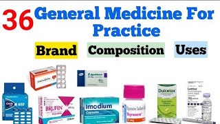 Common Medicine for General Medical Practice  Medicine Brand Name Composition Use [upl. by Llenrahs]