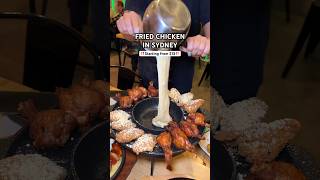 Korean fried chicken and cheese fondue in Sydney 😱 sydney food foodvlog koreanfood [upl. by Mackenzie483]