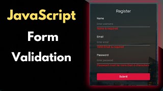 JavaScript Form Validation For Beginners [upl. by Engvall]