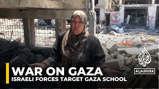 Israeli forces target Gaza schools leaving civilians without safe refuge [upl. by Norok]