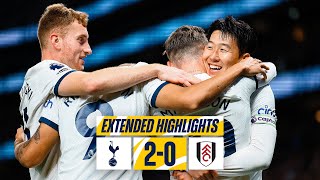 TOTTENHAM HOTSPUR 20 FULHAM  PREMIER LEAGUE EXTENDED HIGHLIGHTS [upl. by Alaehs]