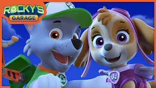 Rocky Saves the Day from a Giant Space Meteor  Rockys Garage  PAW Patrol Cartoons for Kids [upl. by Hembree239]