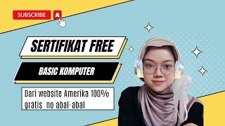 Cara Mendapatkan Sertifikat Dasar Komputer Free Gratis [upl. by Aihsatsan]