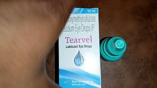 Carboxymethylcellulose sodium eye drops IP  Tearvel Lubricant eye dropsTear eye drops [upl. by Refinaj32]