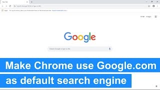 How to make Google Chrome use googlecom as default search engine step by step [upl. by Eednil]