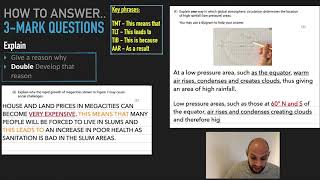 3 Mark Examples  GCSE Geography [upl. by Eiramait]