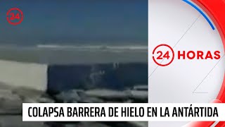 Colapsa barrera de hielo en Antártida  24 Horas TVN Chile [upl. by Lillith240]