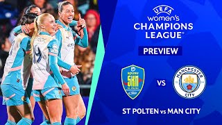 🔴 ST POLTEN VS MANCHESTER CITY UEFA WOMENS CHAMPIONS LEAGUE 202425 PREVIEW amp PREDICTIONS [upl. by Merrile]