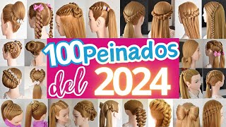 100 PEINADOS Faciles y Rapidos con Trenzas para el 2024 de Fiestas  Niñas  Graduacion [upl. by Perce]