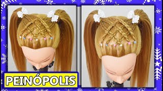 Peinados Faciles y Rapidos para Niña con Trenzas Estera para Cabello Largo [upl. by Oirad704]