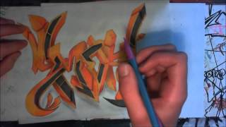 TUTORIAL GRAFFITI  Graff style quot3D réalistequot donner du relief etc  debutant  Français HD [upl. by Cianca959]