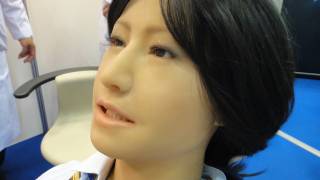 Simroid dental training humanoid robot communicates with trainee dentists DigInfo [upl. by Onairotciv]