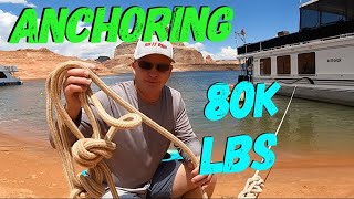 Lake Powell Houseboat Anchoring [upl. by Jeunesse422]