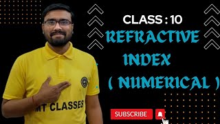 Refractive index Numericals class 10 [upl. by Ellerad60]