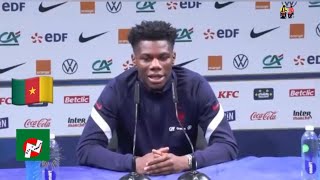 Jouer de As Monaco Aurelien Tchouameni « Je Supporte Le Cameroun » [upl. by Acisej]