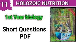 Short Questions  Holozoic Nutrition  class 11 bio [upl. by Gilboa]