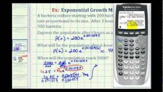 Ex Exponential Growth Function  Bacterial Growth [upl. by Ellynad]