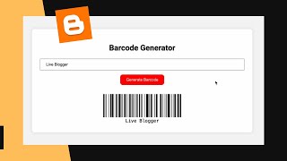 How To Add Barcode Generator To Your Blogger Website [upl. by Mundford]