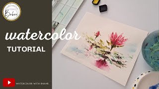 Painting Water Lilies With Watercolor  Watercolor Tutorial For Beginners [upl. by Reeve758]