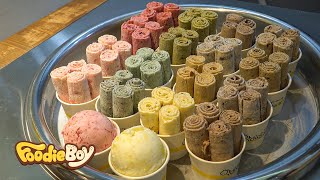 철판 아이스크림 추천메뉴 스페셜  Ice Cream Roll Special  Korean Street Food  의정부 악마의 레시피 [upl. by Yerac]