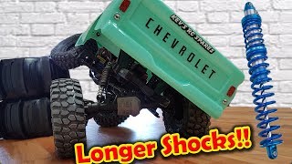 Longer Shocks on TRAXXAS TRX4 for massive FLEX [upl. by Etem]