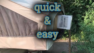 Pop Up Camper Air Conditioning Cheap quick and easy [upl. by Sucrad]