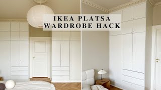 WARDROBE HACK IKEA PLATSA  DIY BUILT IN CLOSET [upl. by Garek411]