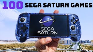 Top 100 Sega Saturn Games Tested on ANBERNIC RG556 [upl. by Reywas4]