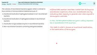 Key Steps in Recombinant DNA Technology for NEET 2013 Zoology  Q163 Analysis [upl. by Libyc]