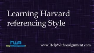 Learning Harvard referencing Style [upl. by Pubilis]