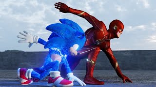 Sonic vs Flash Race Full Movie Animated Part 1 2 3 to 7 Who is Faster Sonic The Hedgehog [upl. by Zealand989]