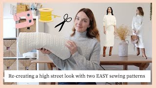 Recreating a High Street Look with Two Easy Beginner Sewing Patterns [upl. by Kamin]