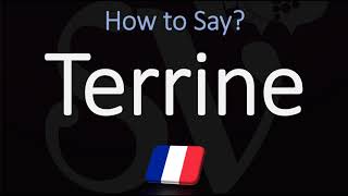 How to Pronounce Terrine CORRECTLY [upl. by Calli327]