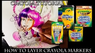 How to Layer Crayola Marker Tutorial [upl. by Elidad514]