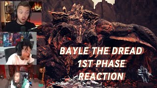 Elden Ring  Streamers Reaction to Bayle the Dread’s 1st Phase Gameplay at the End with Build [upl. by Howlan]